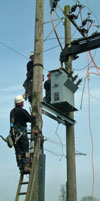 IMAGE Changing a pole mounted transformer